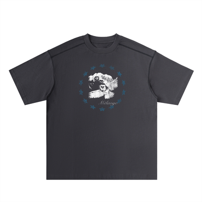 Mélange Stitched Cotton Tee