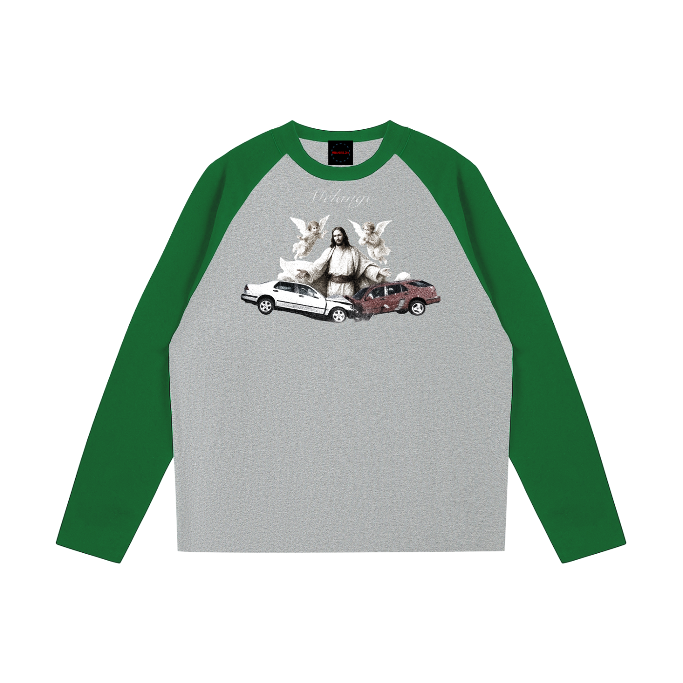 Mélange Raglan Long-Sleeve