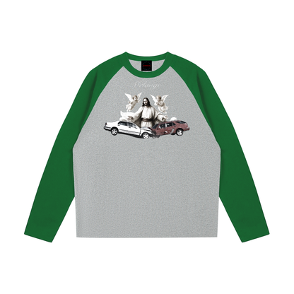 Mélange Raglan Long-Sleeve