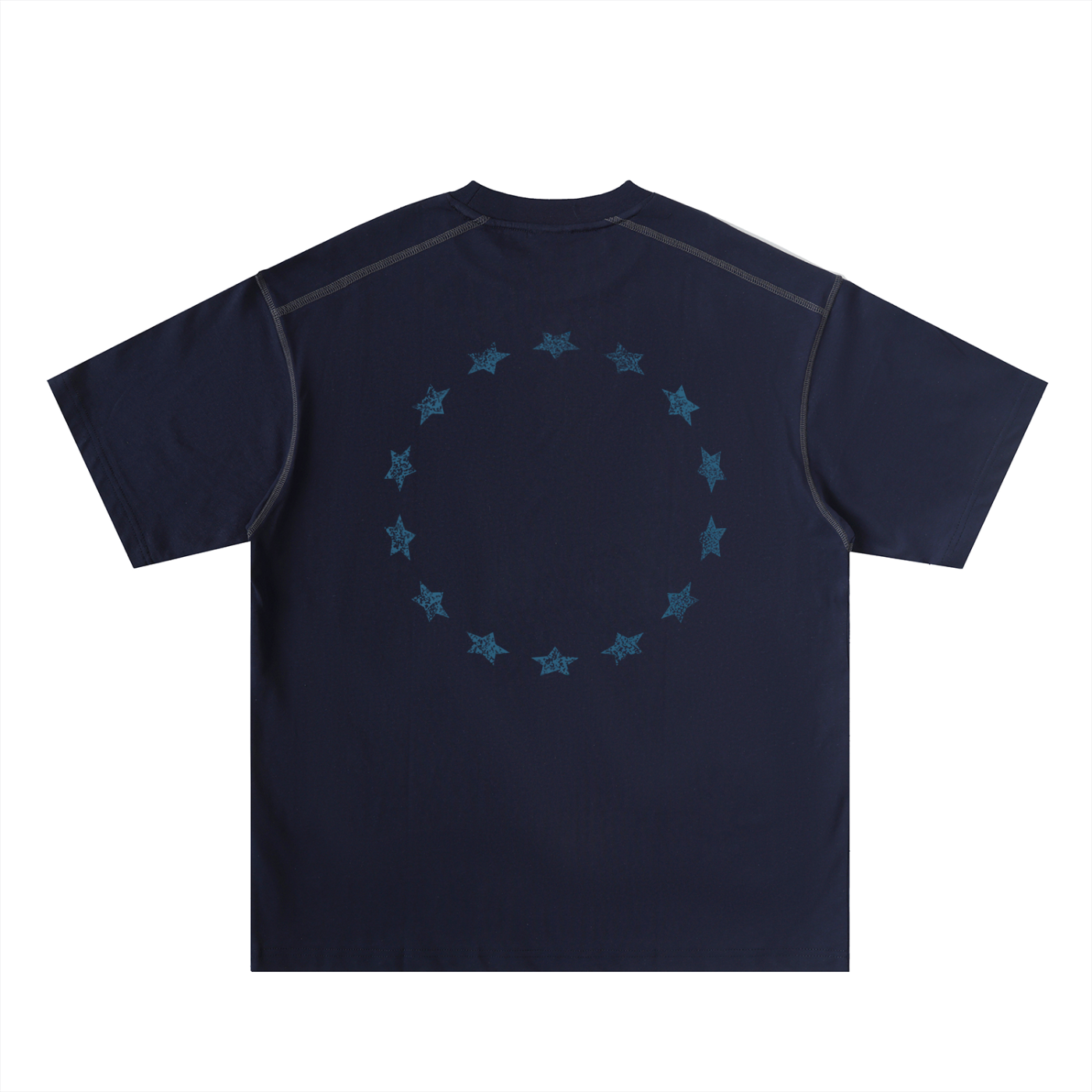 Mélange Stitched Cotton Tee