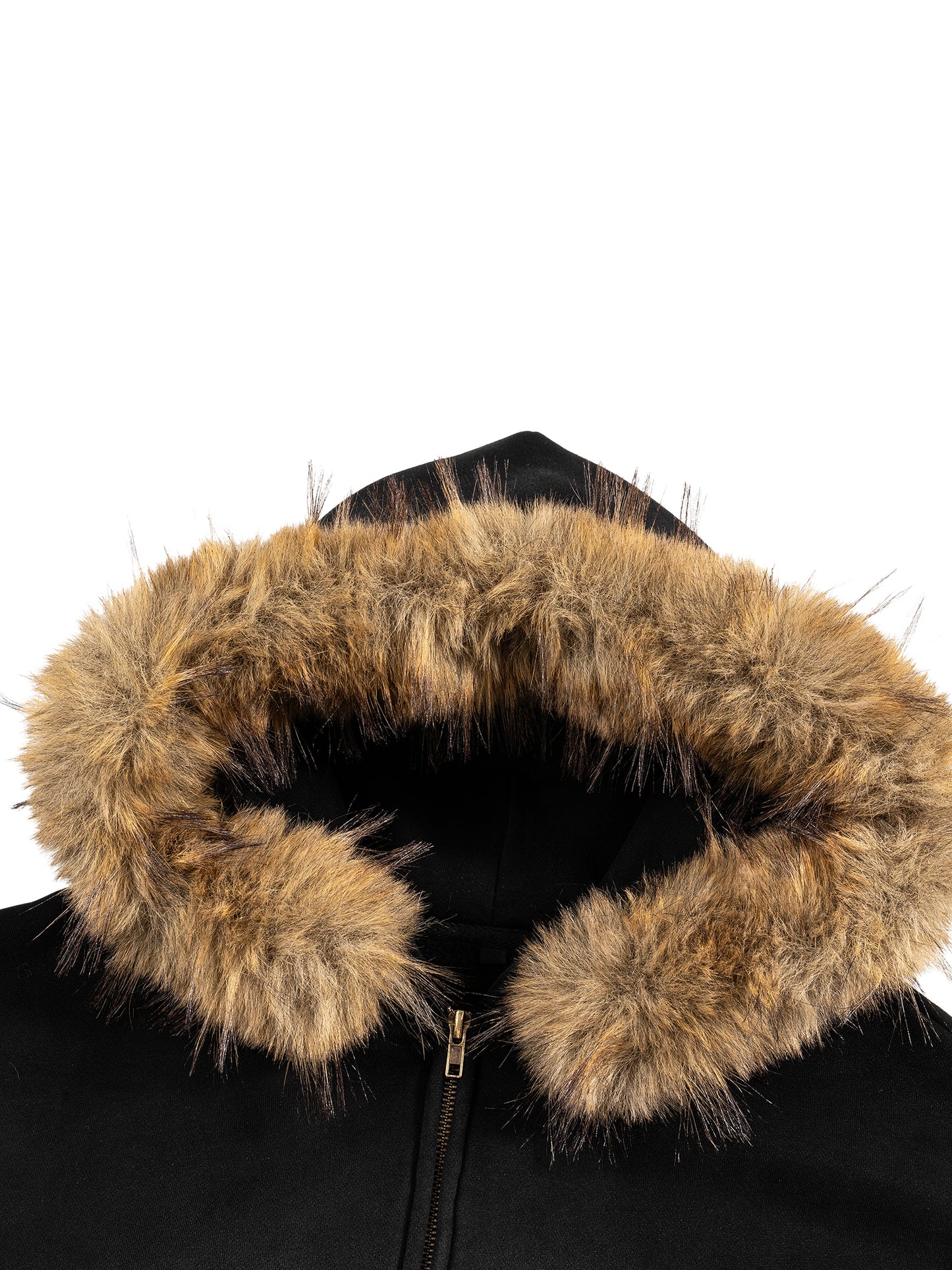 Mélange SunFaded Detachable Fur Hoodie